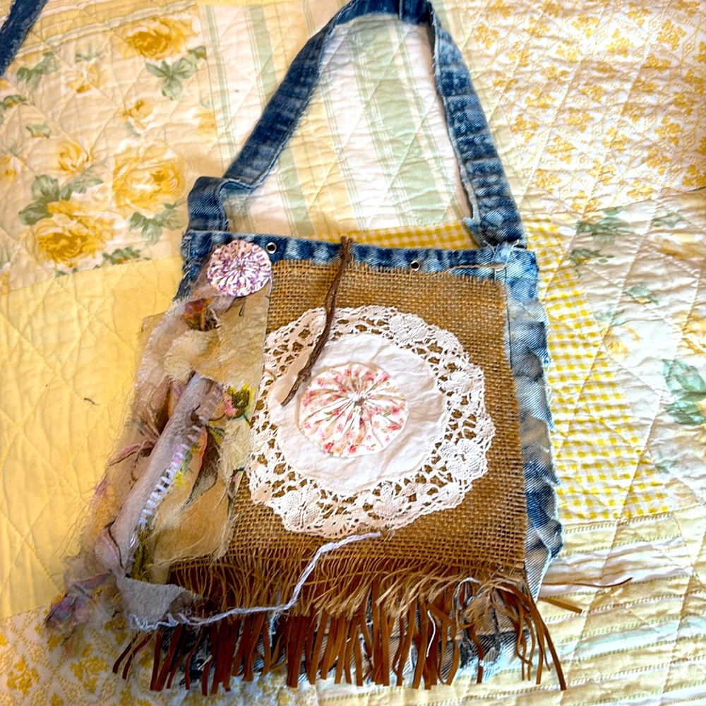 Awesome handmade jean bag!